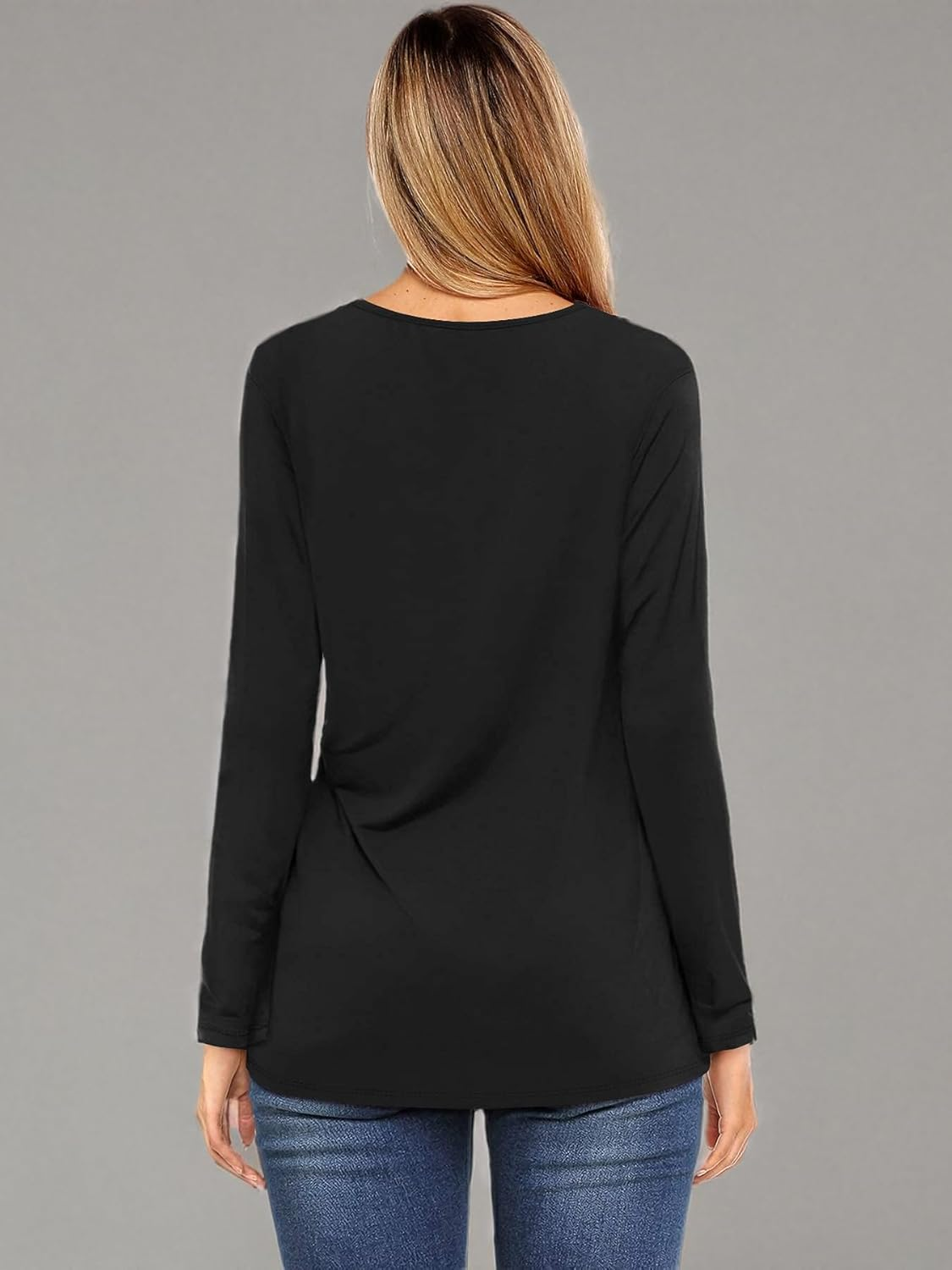 Amoretu Women'S Plain Cotton Short Sleeve Shirt image number 4