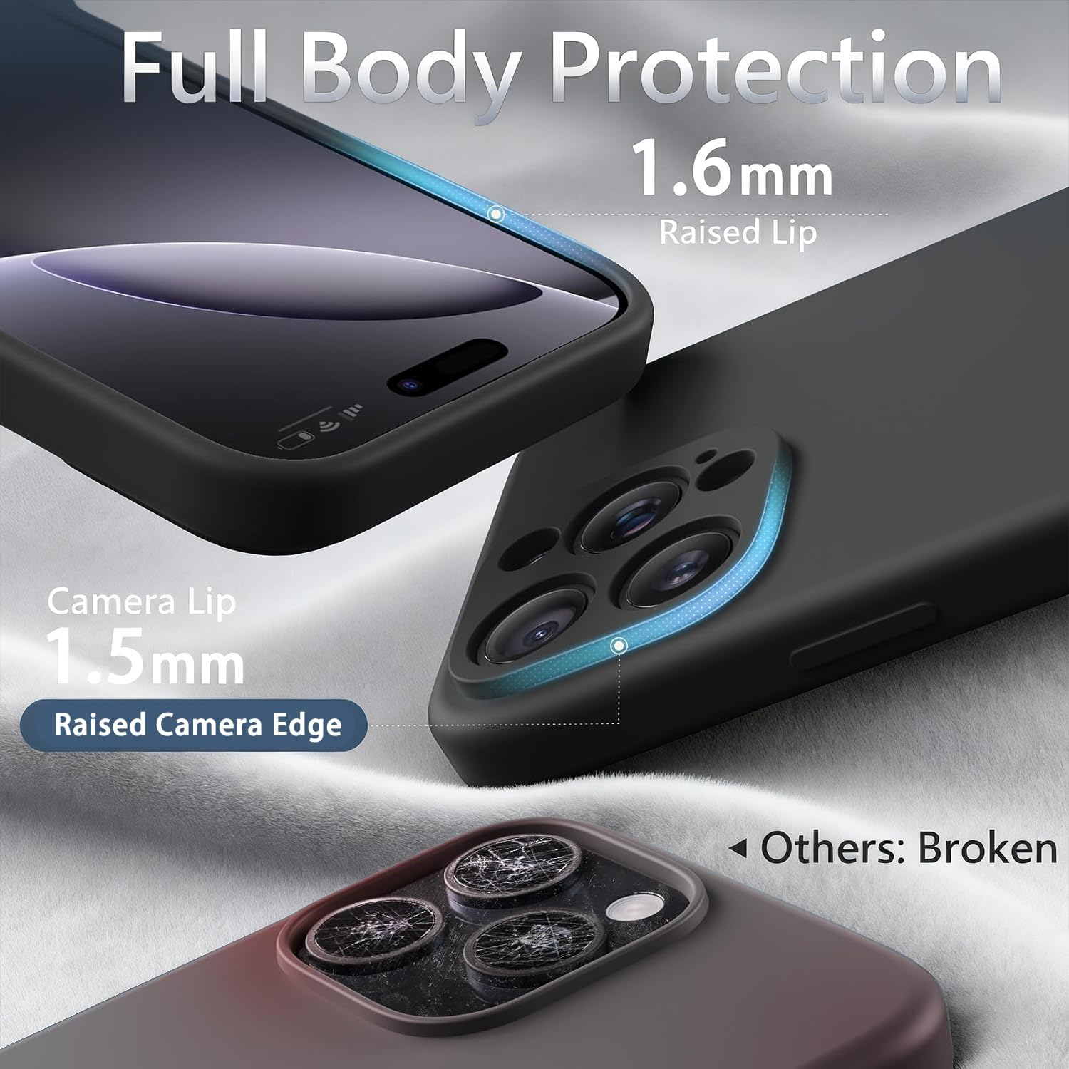 DESSEN Magnetic Case for ZTE Blade A52 Mobile Phone Case - Liquid Silicone Protective Case, Shockproof Camera Protection Case, Camera Protection Bumper, Compatible with Magnetic Accessories, Dark - Blue image number 7