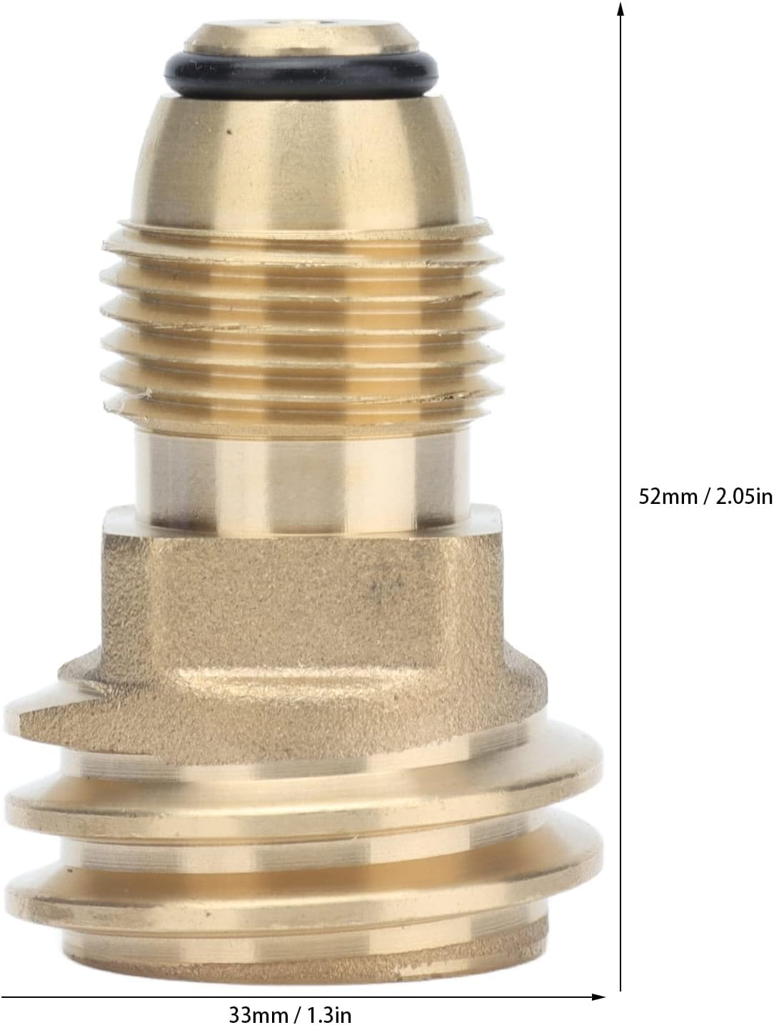 Viagasafamido QCC1 Nut Gas Fitting Hose Adapter Brass Adapter Convert LP Tank POL Service Valve to QCC1 Type1 Adapter Quick Connect Fittings image number 1