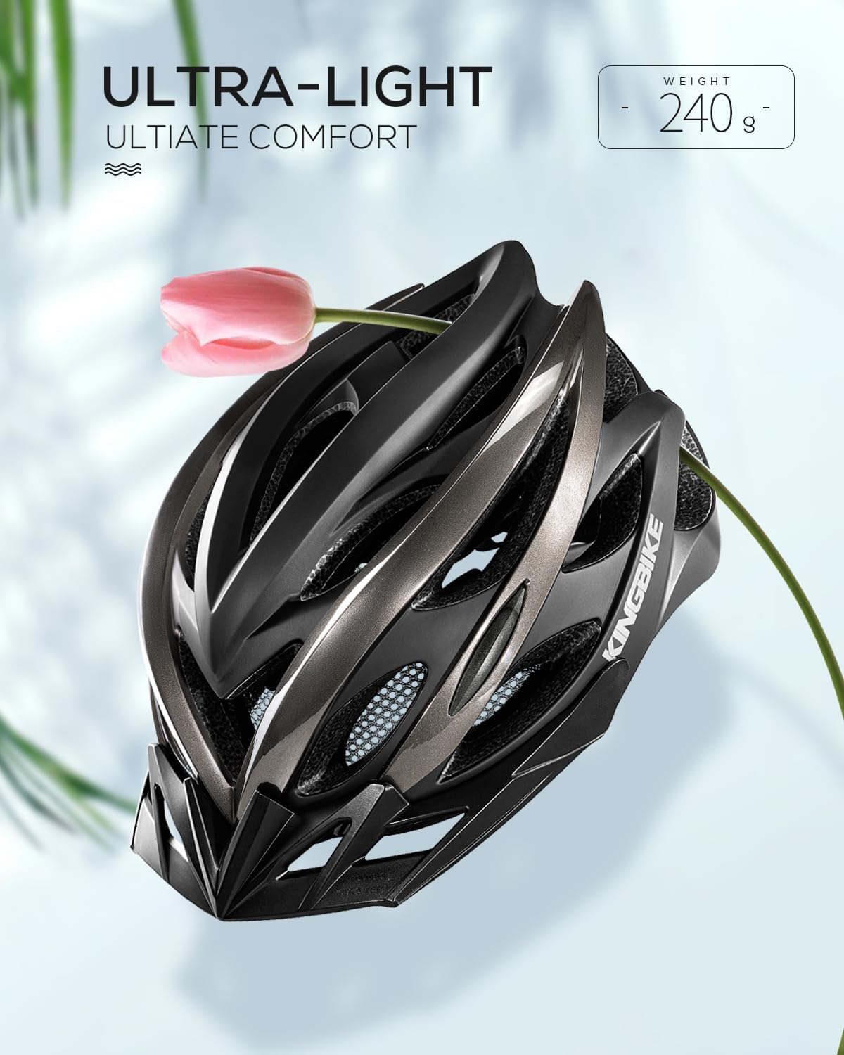 KINGBIKE Bike Helmet Ultra-Light with Removable Sun Visor for Adults Men Women image number 5