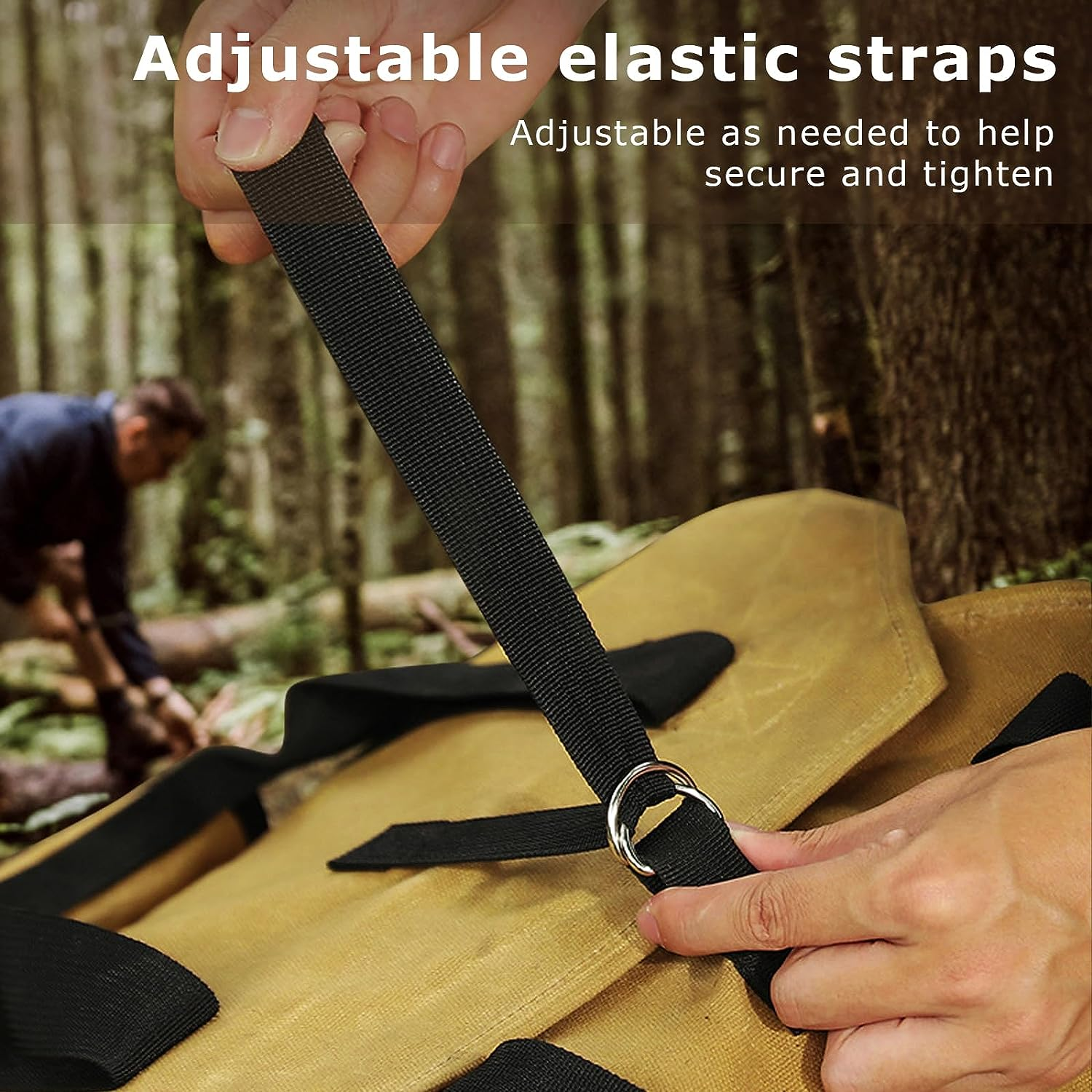 Firewood Carrier, Wood Carrying Bag for Firewood, Waterproof Log Tote with Handles, Extra Strong Double Strap Reinforced Log Carrier for Firewood, Hay Hauling for Fireplace or Outdoor Camping image number 6