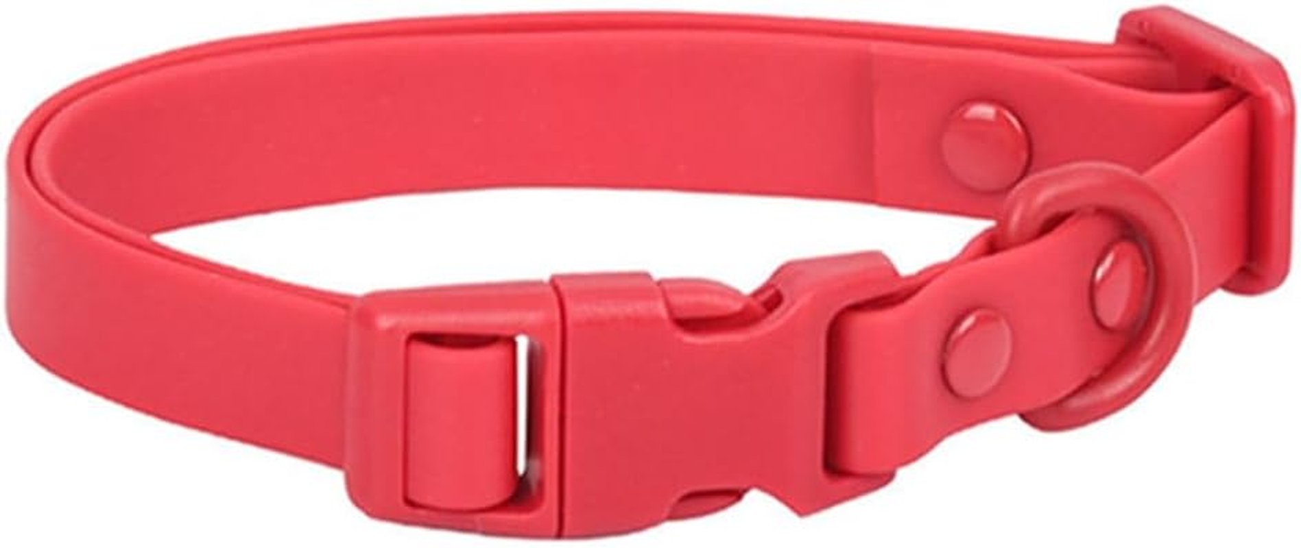 Waterproof Dog Collar with Buckle, Cute Soft Bioothan Silicone Plastic PVC Rubber Washable Quick Release Durable Collars for Small Medium Large Breeds image number 4