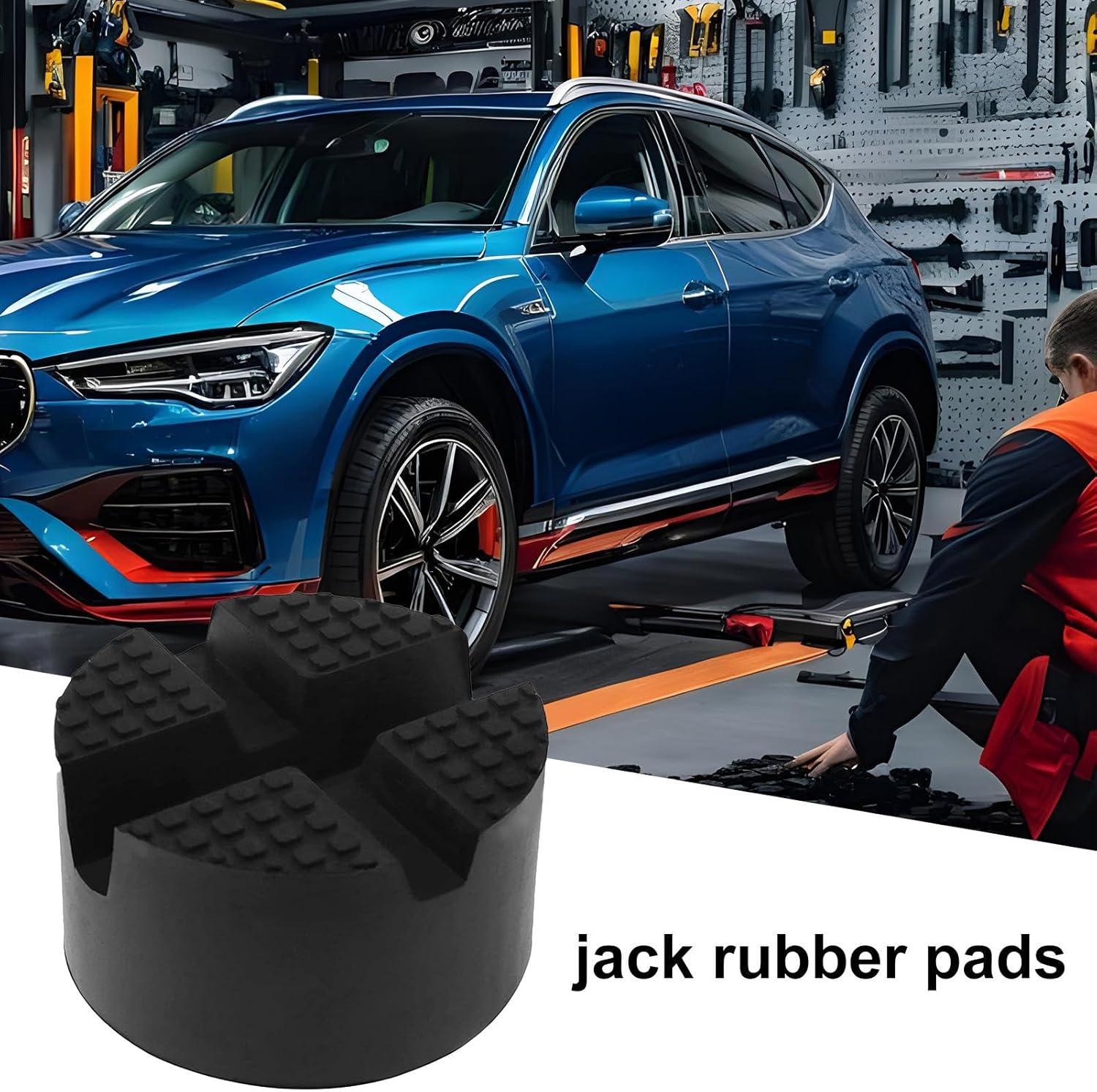 Floor Jack Rubber Pad - Floor Jack Extension - Anti-Slip Replacement Adapter Accessories Portable Parts Lift Stand for Car Automotive Vehicle Repair Garage Work Tire Maintenance image number 3