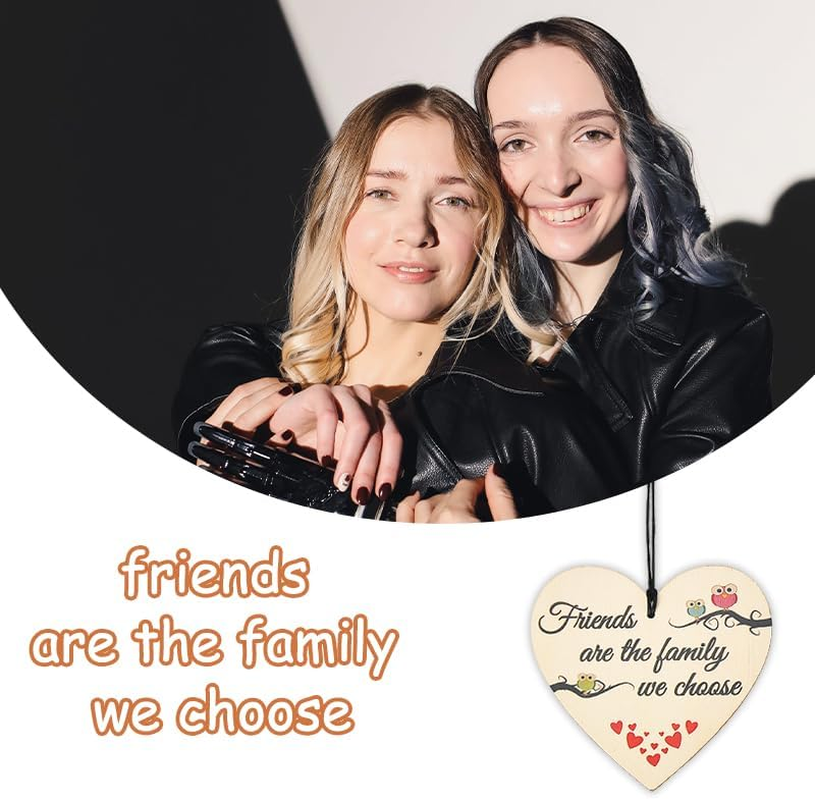 Best Friend Gift Ornaments for Women Girls BFF Friendship Ornament, Bestie Birthday Gifts, Female Friends Themed Party Decorations, Hanging Wall Decor Sign Plaque image number 4
