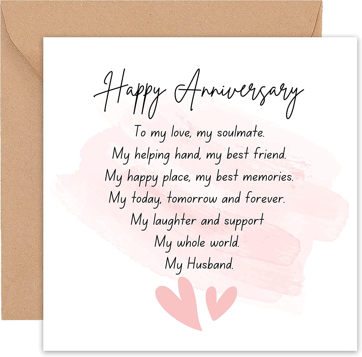 Felbridge Studio - Anniversary Card - Anniversary Card for Husband - Husband Anniversary Cards - Him Men Gay LGBT - Golden 60Th 50Th 1St Ruby Diamond 10Th First Happy Wedding - 14Cm image number 2