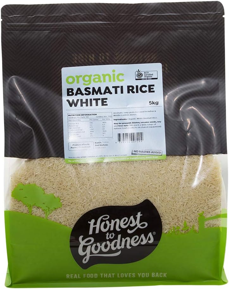 Honest to Goodness, Organic Basmati Rice, White, 1.5 Kg - Known for Its Long-Grain Structure and Distinct Aroma. Experience the Culinary Versatility. image number 2