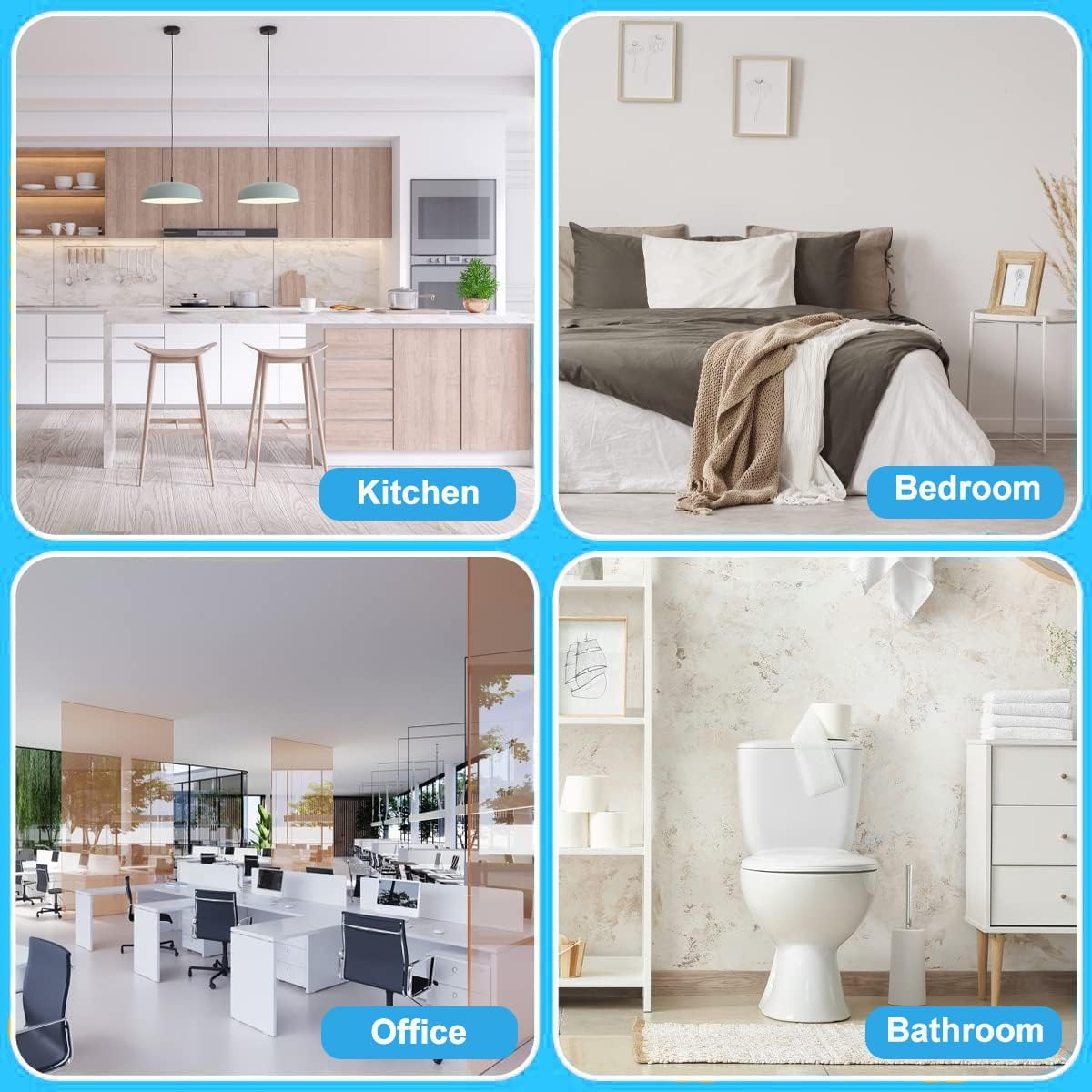 50Pcs Cabinet Door Bumper Strips Clear Table Top anti Slip Pad Furniture Rubber Bumpers Pads Self Adhesive Cupboard Door Frame Glass Top Bumper for Drawer Furniture Sliding Door Cabinet image number 1