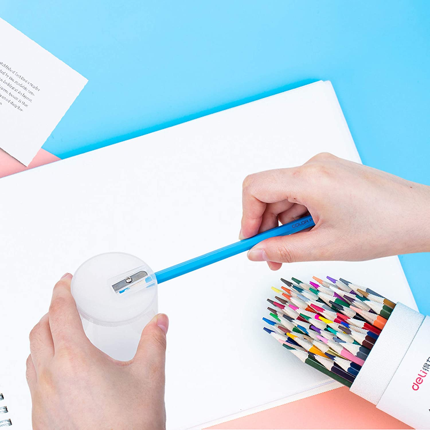 Deli Colored Pencils for Coloring Drawing Sketching, Set of 48 Colors image number 3