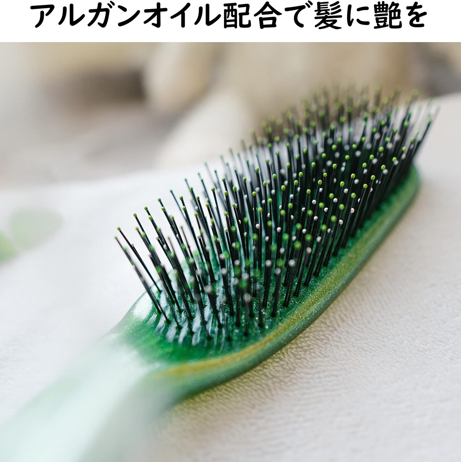 18131A Hair Brush, Scalp Massage Brush & Styling, Glossy, Argan Oil, Large, 9.4 Inches (24 Cm) image number 5