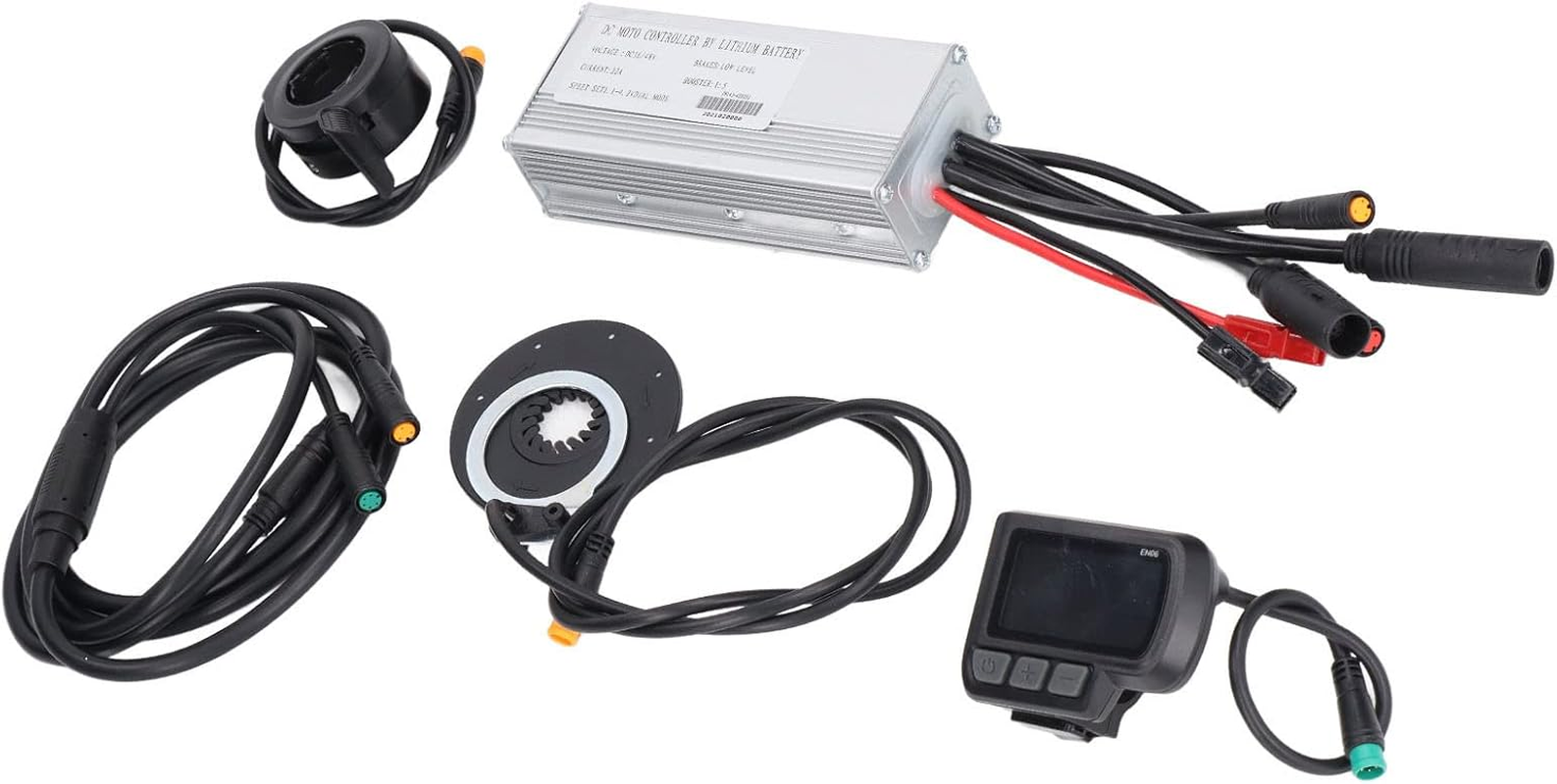 Brushless Motor, DC 36V 48V 500W Motor Brushless Controller Set Aluminium Alloy E Bike Brushless Controller with EN06 Meter, Electric Bicycle Controller for DIY Electric Bikes image number 1