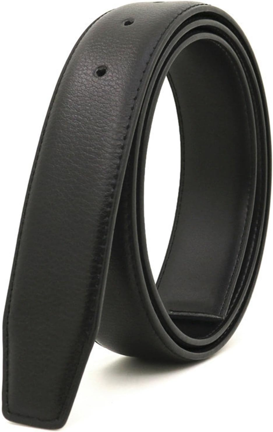 Perfeclan Vintage Style Mens Belt, DIY without Buckle Solid Color Waistband 33Mm Width 120Cm Waist Belt Dress Casual Adults Replacement - White image number 6