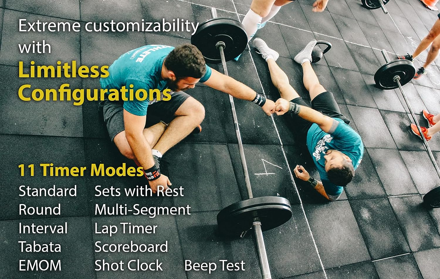 Flex Timer - Home Edition - Bluetooth App-Controlled LED Interval Timer with Medium 2.3&rdquo; Digits for Crossfit, Tabata, HIIT, EMOM, MMA, Boxing, Interval Training, Circuit Training, and More