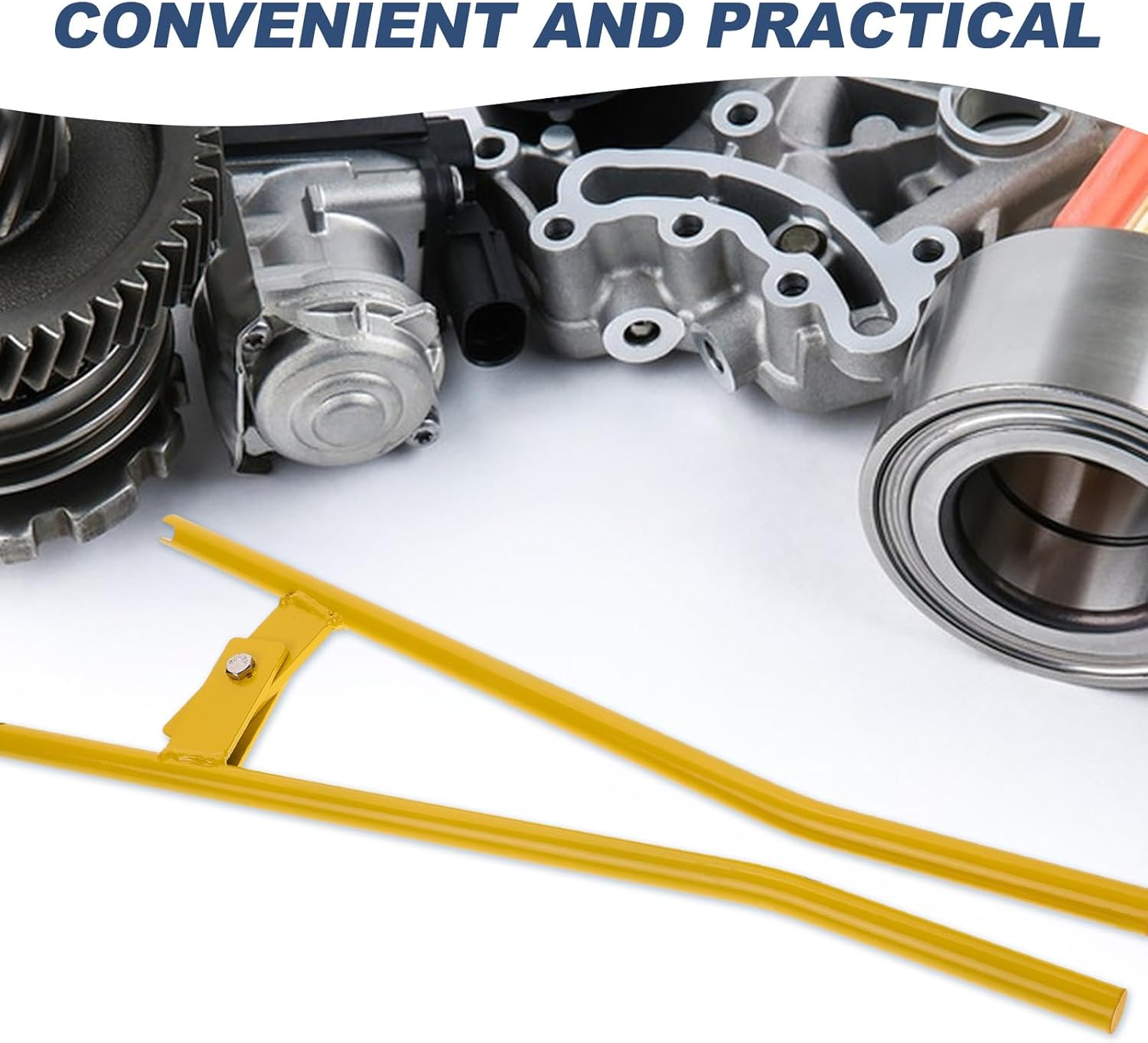 Iplusmile Truck Brake Tools Truck Brake Spring Tool Semi Truck Brake Spring Install Tool Brake Spring Pliers Slack Adjuster Tools Brake Drum Puller Semi Truck Tools Yellow Aluminum Alloy image number 3