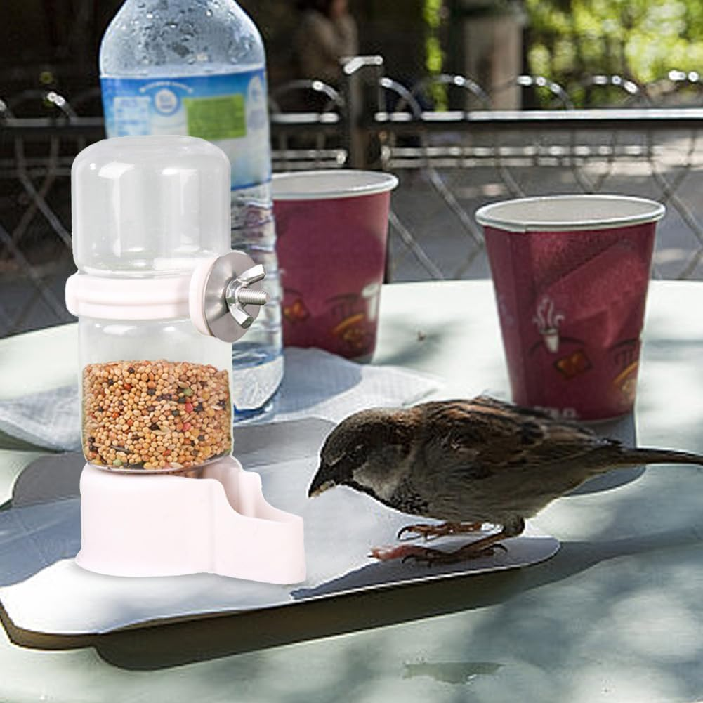 Automatic Pet Water Feeder Bird Cage Suspended Dispenser for Parakeet(White) image number 2