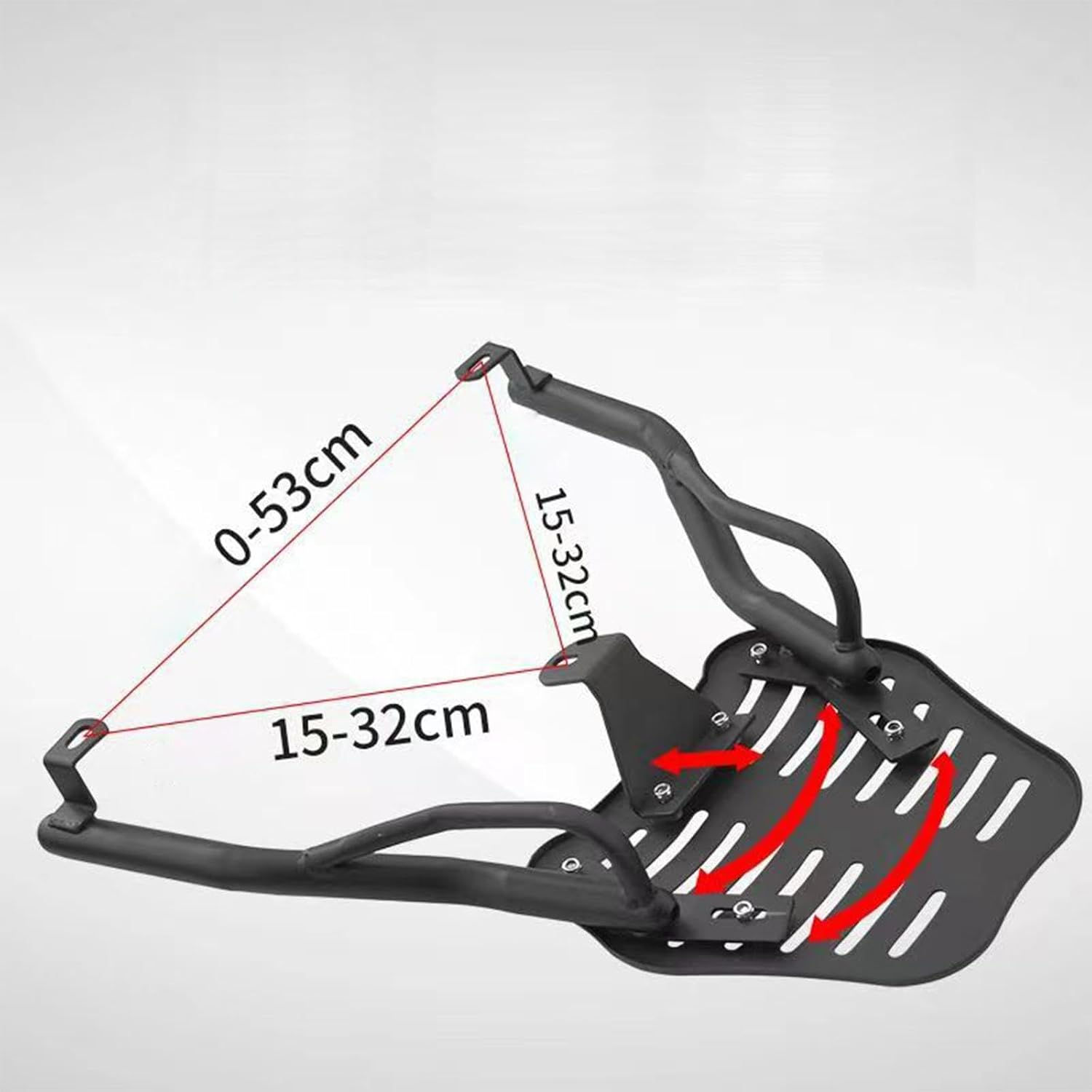 Rear Luggage Rack Carrier Seat Luggage Rack Rear Luggage Cargo Rack Extended Shelf Replace Iron Accessory Rear Top Case Carrier image number 2