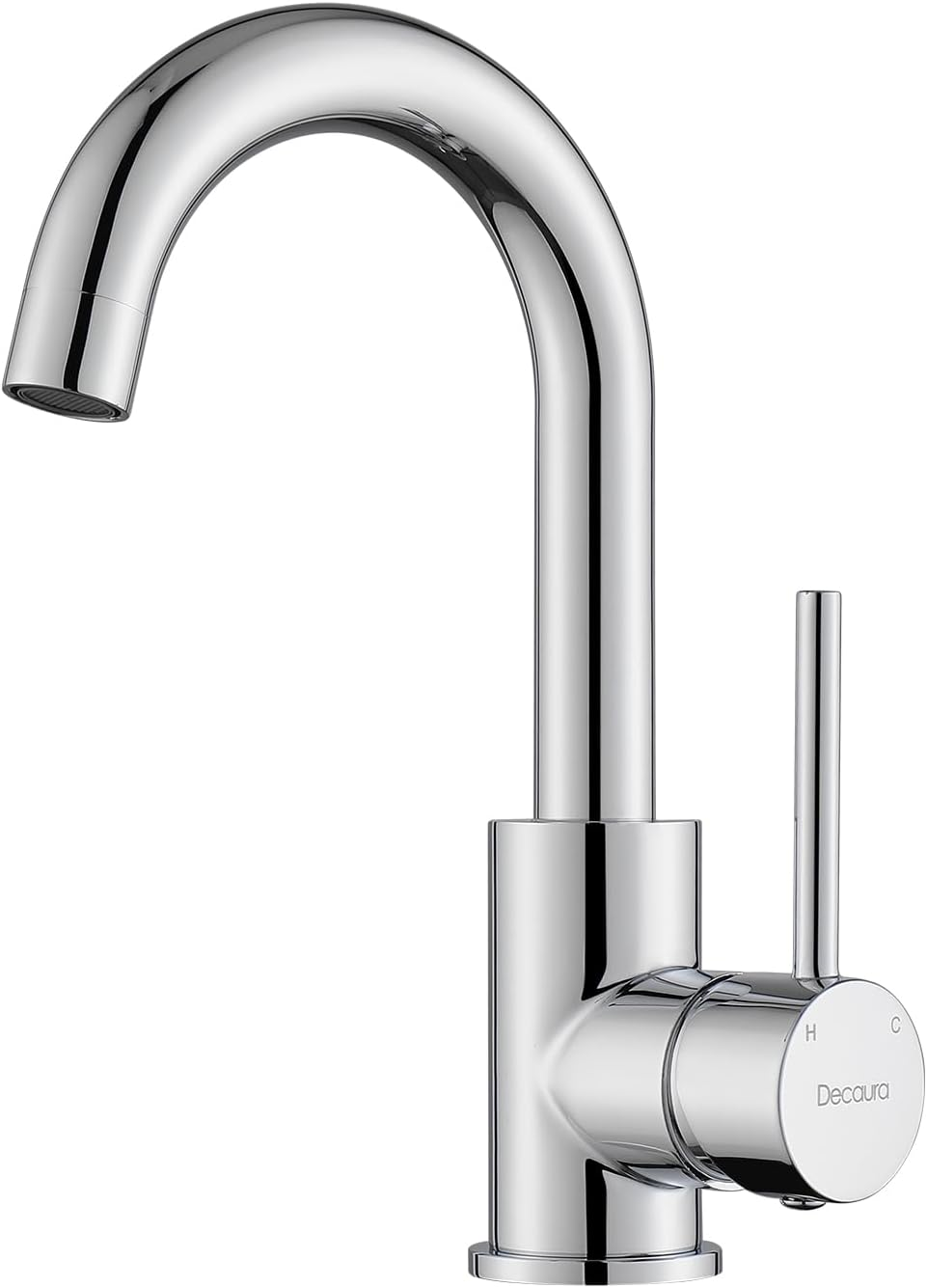 Decaura Lead-Free Bathroom Basin Mixer Tap with Swivel Spout, Stainless Steel RV Faucet, WELS Bar Tap (Brushed Nickel)