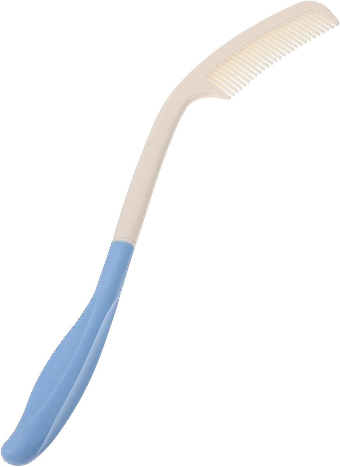 COMPUKAS Ergonomic Long Handle Comb with Curved Handle for Seniors Lighter for Head Massage Durable and Easy to Use for Limited Mobility