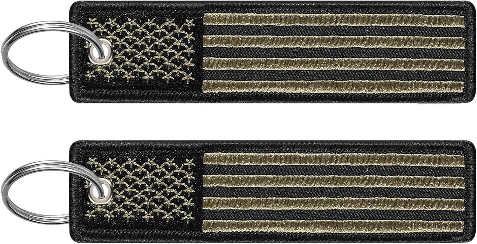 2 Pcs Embroidery Keychain Key Ring Accessories, Double Sided Motorcycles Car Key Tags for Scooters Men and Women - Canada image number 6