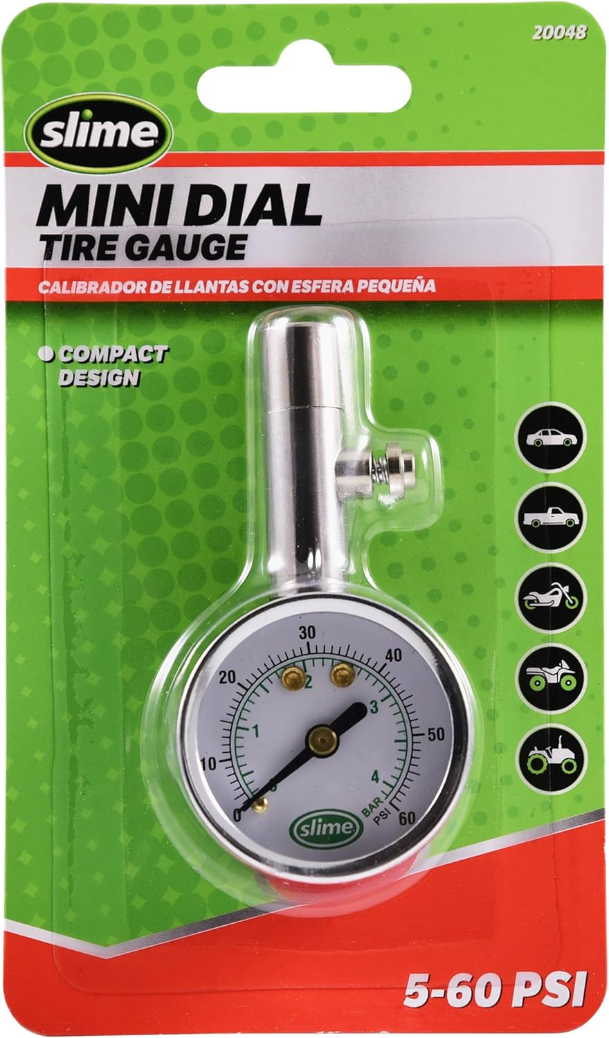 Slime 5-60 Psi Large Face Dial Tire Gauge image number 2