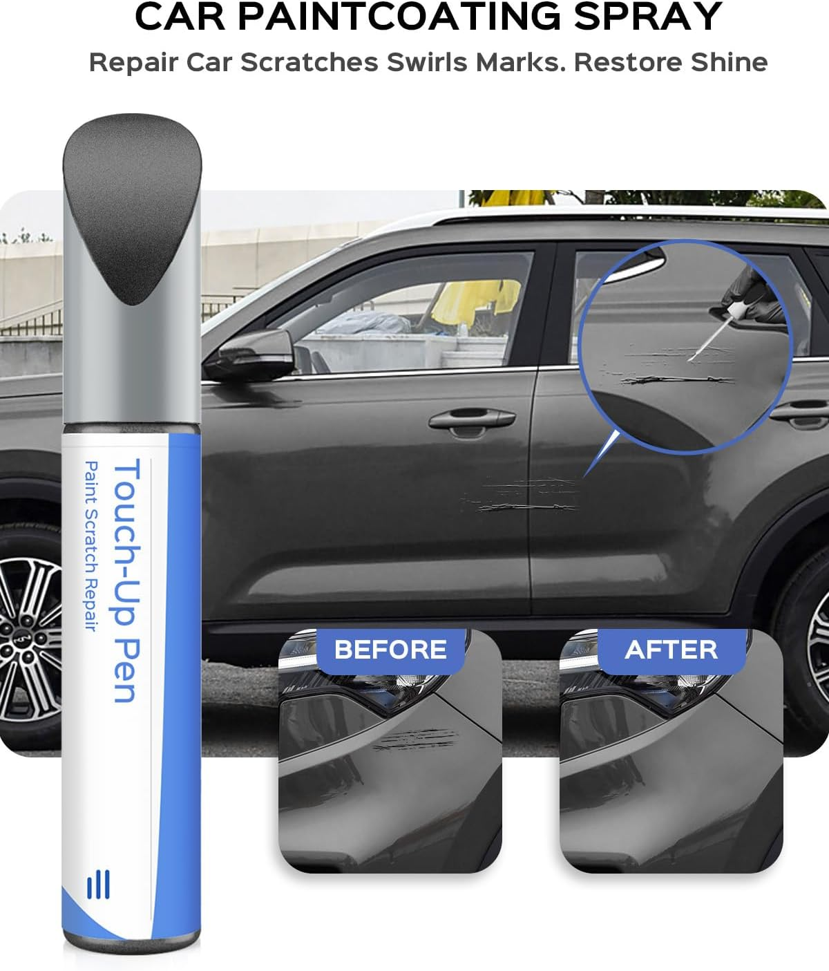 KDG/KDT Gravity Gray Touch up Paint Compatible with Kia Exact Match Chips and Nicks Touch Up image number 4