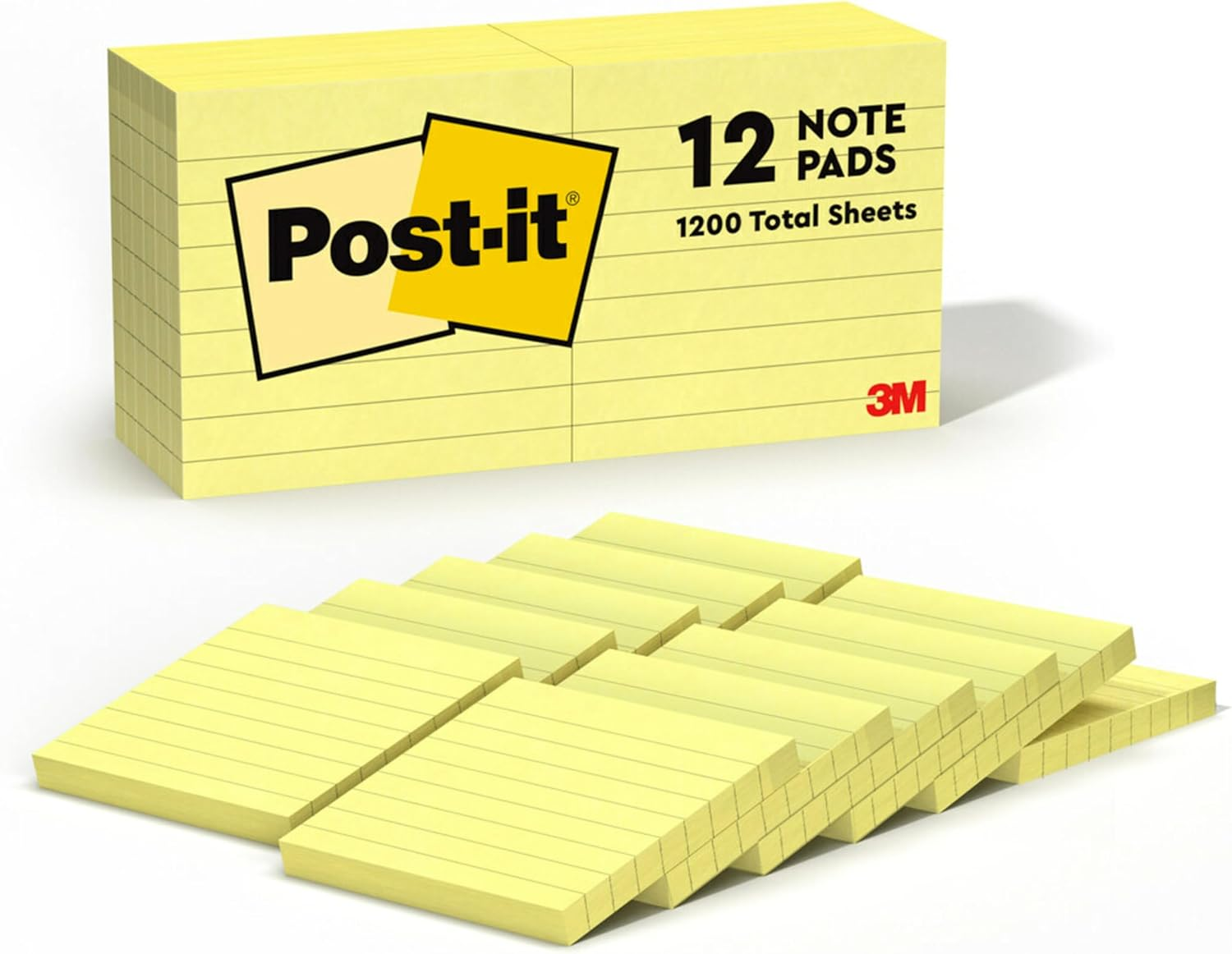Post-It Notes 76X76Mm Canary Yellow Lined 630SS image number 2