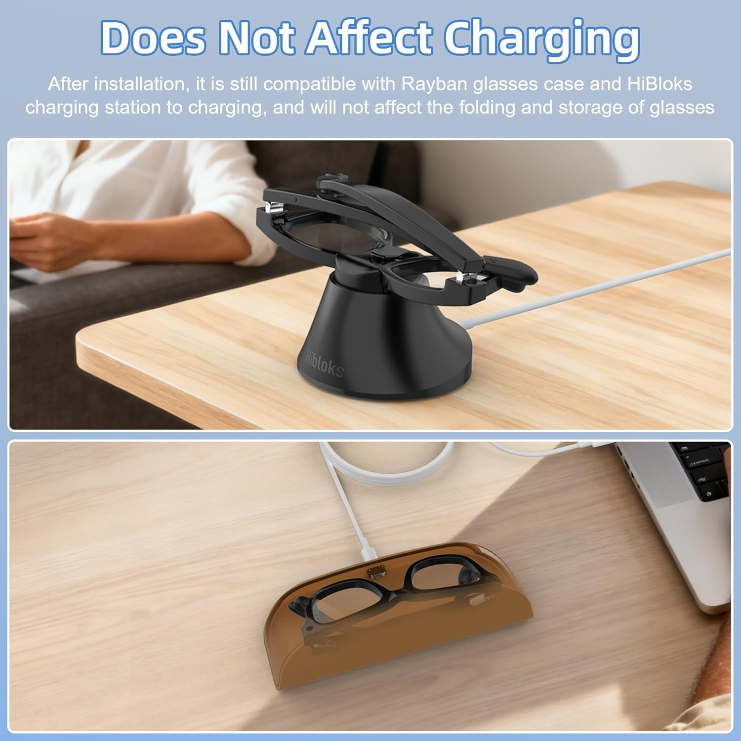 Rcstyle Hibloks Eyeglass Ear Grip for Ray-Ban Meta Wayfarer/Skyler/Headliner Gen 2 Smart Glasses Accessories (2 Pairs) image number 1