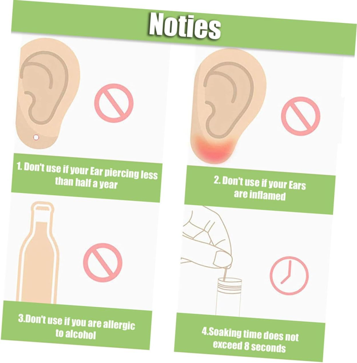 SAFIGLE 350Pcs Skin-Friendly Ear Piercing Line Earring Cleaner for Daily Ear Hole Maintenance image number 3