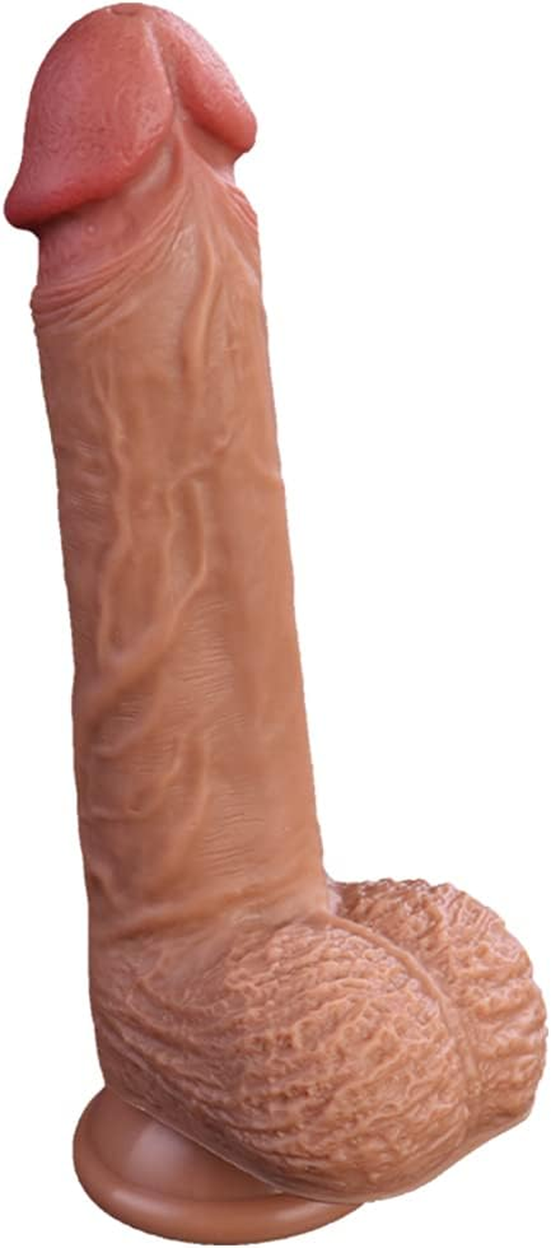 8.3'' Realistic Dildo Dual-Layer Liquid Silicone Dildo with Strong Suction Cup,Oixgirl Lifelike Penis Sex Toy Flexible G Spot Dildo with Curved Shaft and Balls image number 1