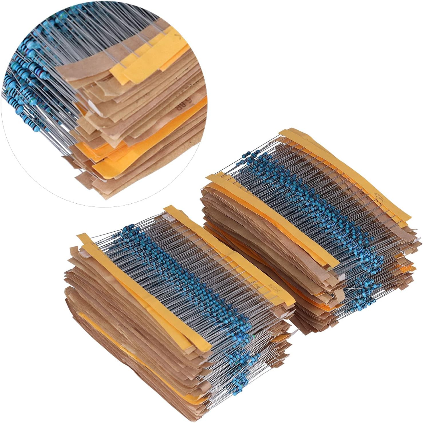 Resistor Kit, Resistor Assortment 1/4W Resistance Electronic Accessories Ohm Resistors 2600Pcs for Engineering for Audio Equipment image number 4