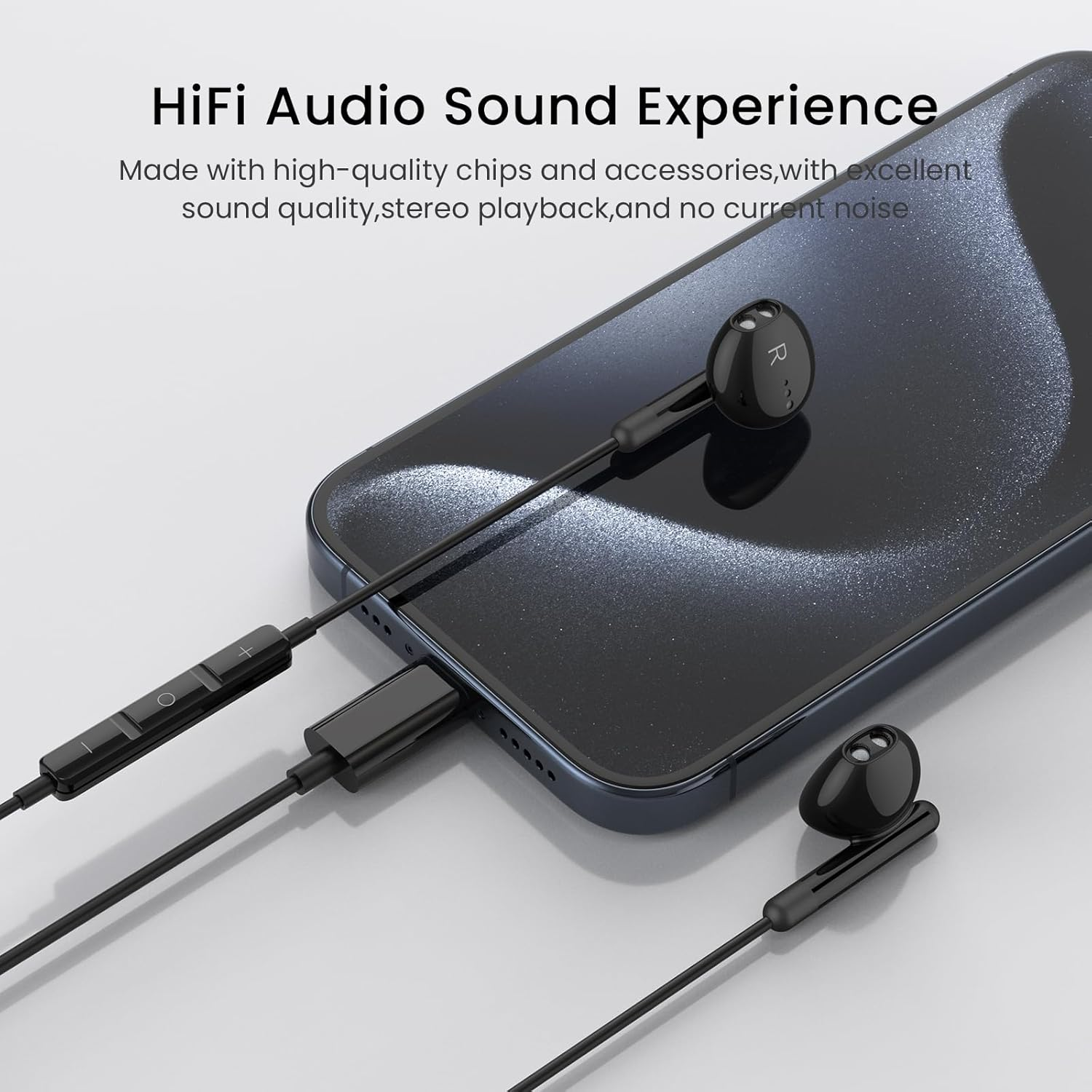 USB C Headphones for Iphone USB C Earphones with Microphone In-Ear Wired Earbuds Headphones for Iphone 15 Pro Max Ipad Pro, USB Type C Earphones for Samsung Galaxy S23 S22 S21 S20 A53 A54 A34 Pixel 8