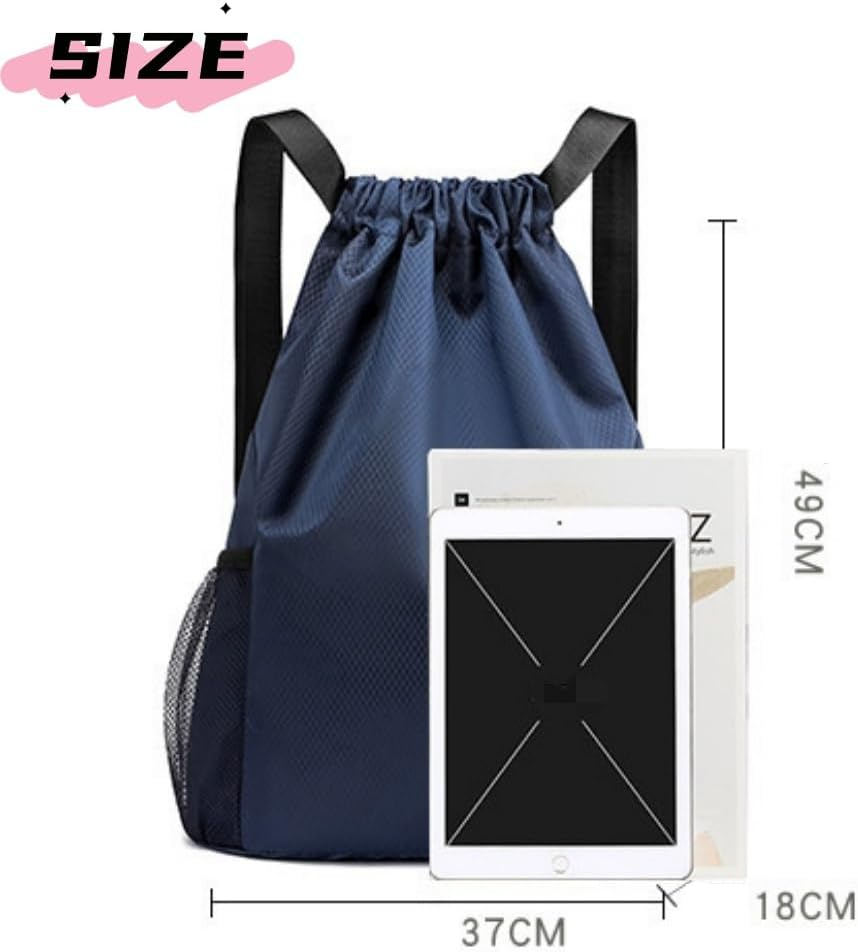 Fabselection Drawstring Bags Bulk Water Resistant String Sport Gym Shoulder Bag Travel Organizer for Outdoor Hiking ﻿ image number 2