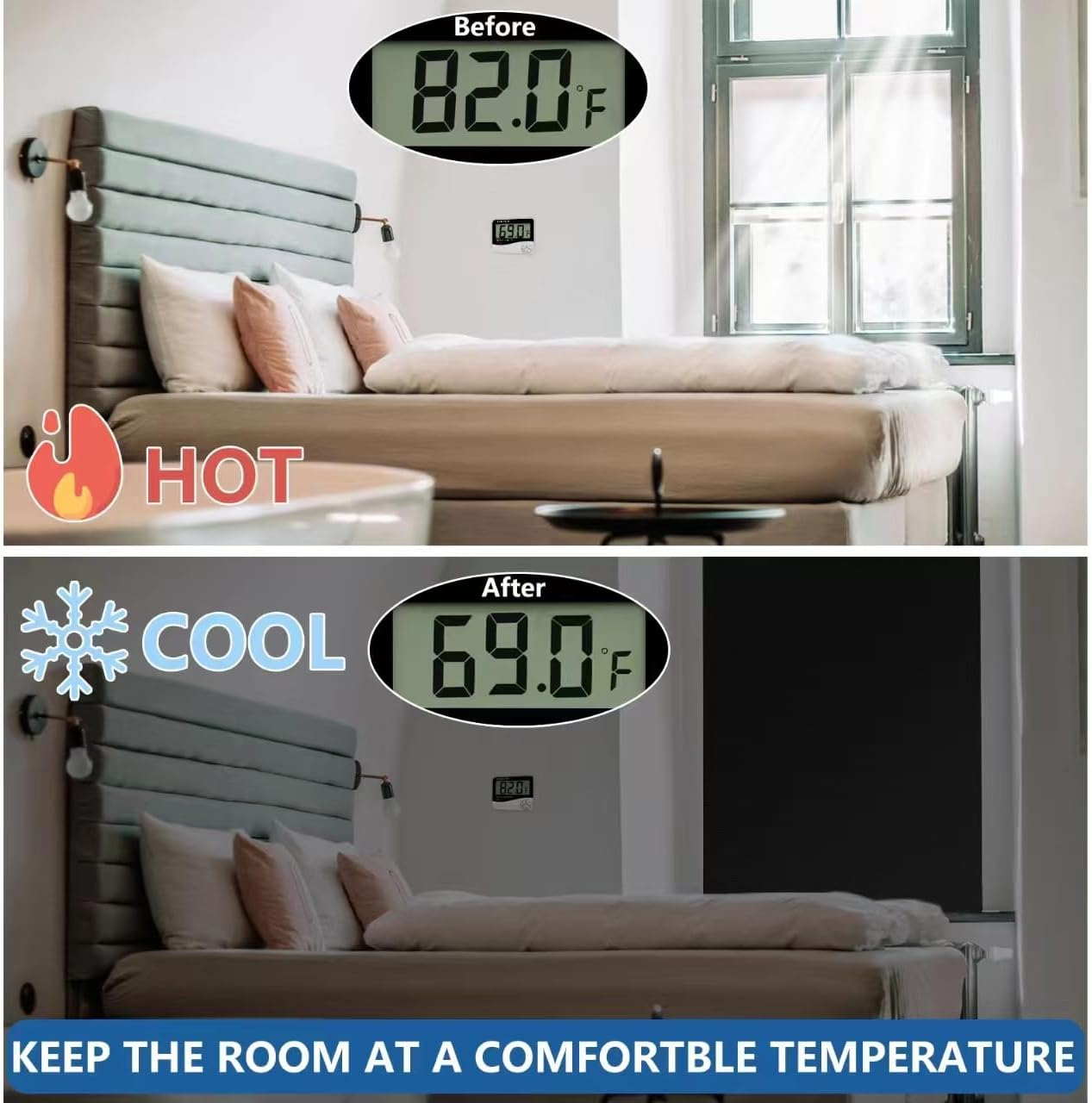 BKSAI Blackout Window Cover No Drill Cuttable 57X78 Inch 100% Black Out Windows Film Room Darkening Shades Traceless Removeable image number 2