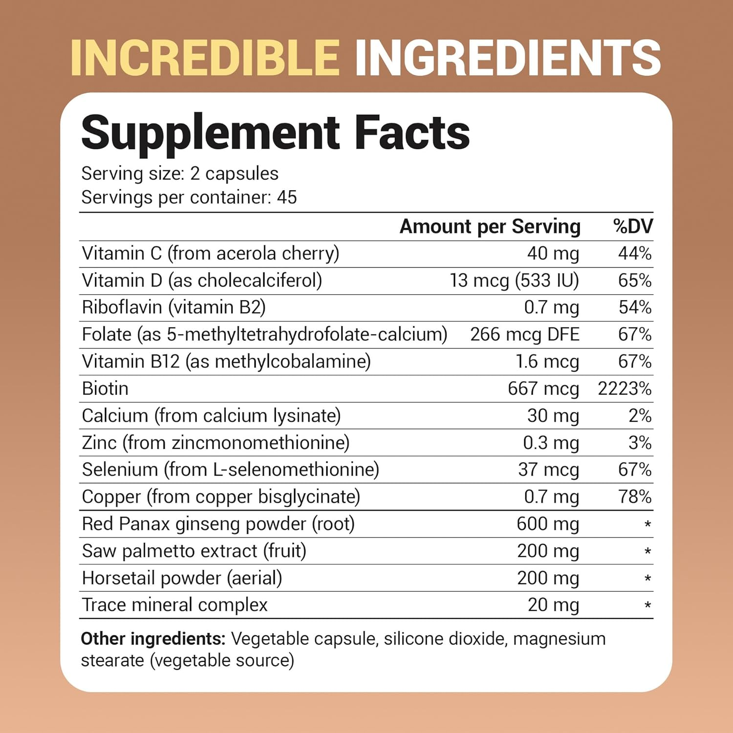 Dr. Berg All in One Vitamins for Hair, Skin & Nails - Advanced Formula with Biotin, Saw Palmetto, DHT Blocker & Trace Minerals - 90 Veg Capsules image number 6