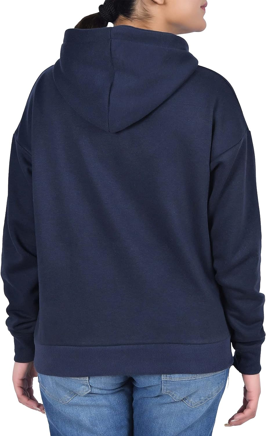 Sleepdown Essentials Long Sleeves Pullover Womens Fleece Hoodie | Lightweight Standard Fit Hooded Sweatshirt image number 2