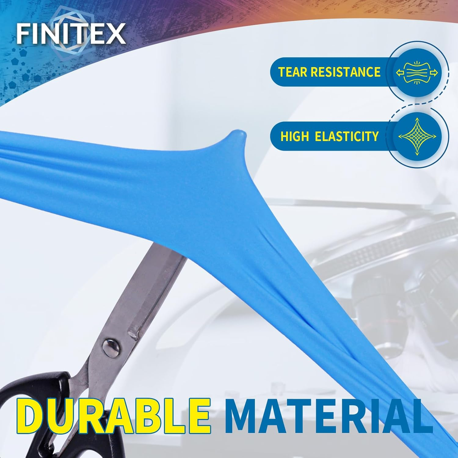 FINITEX Disposable Blue Nitrile Gloves 6Mil Heavy Duty Latex-Free Glove 100PCS Cooking Food Safe Powder-Free Rubber Gloves image number 1