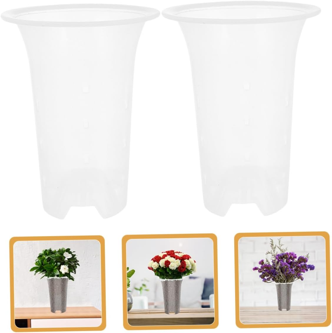 PAMINGONO 8Pcs Breathable Orchid Pots Transparent Flower for and Plants Side Drainage for Indoor and Outdoor Gardening image number 5