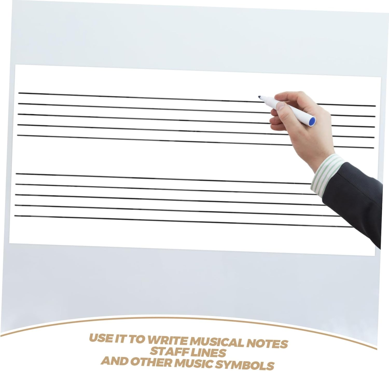Staff Whiteboard Stickers White Board Music Teaching Tools Musical Notes Whiteboard Classroom Whiteboards Magnetic Lapboard Music Staff Dry Erase Board Dry Erase Lapboards Rubber IWOWHERO image number 4