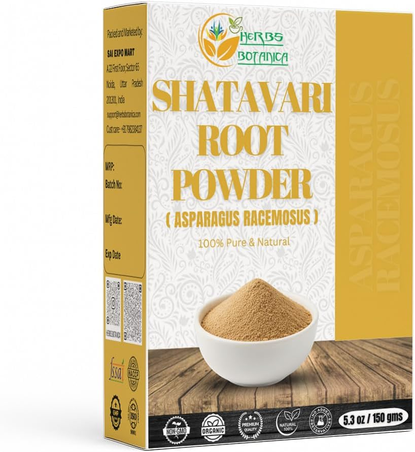 Herbs Botanica Shatavari Powder 150G &ndash; Pure, Natural Herbal Powder for Smoothies, Juices, Cooking & DIY Recipes image number 2