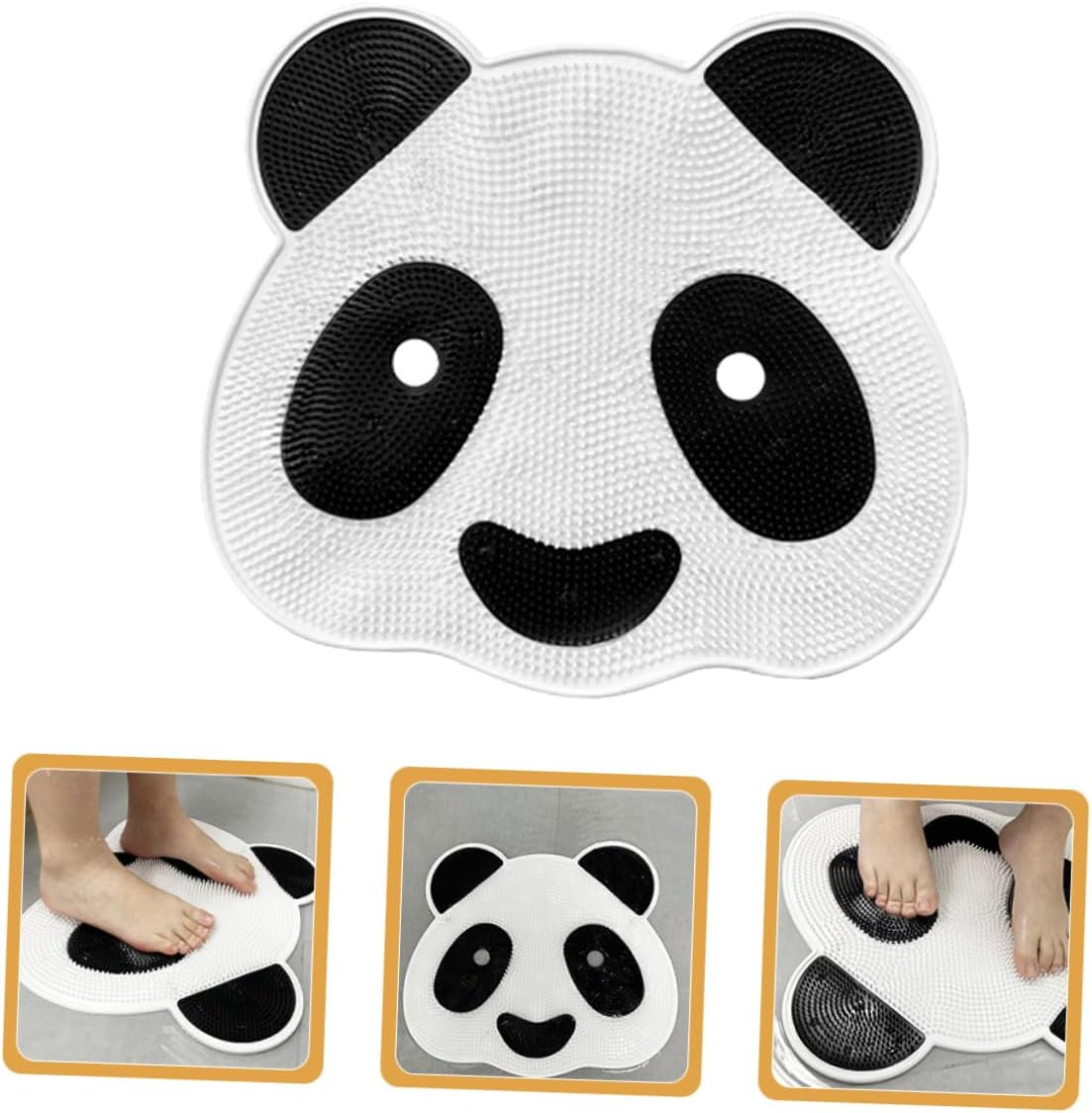 Outanaya Cartoon Panda Shower Foot Scrubber Mat Foot Exfoliator for Bathroom Back Scrubber for Shower image number 2