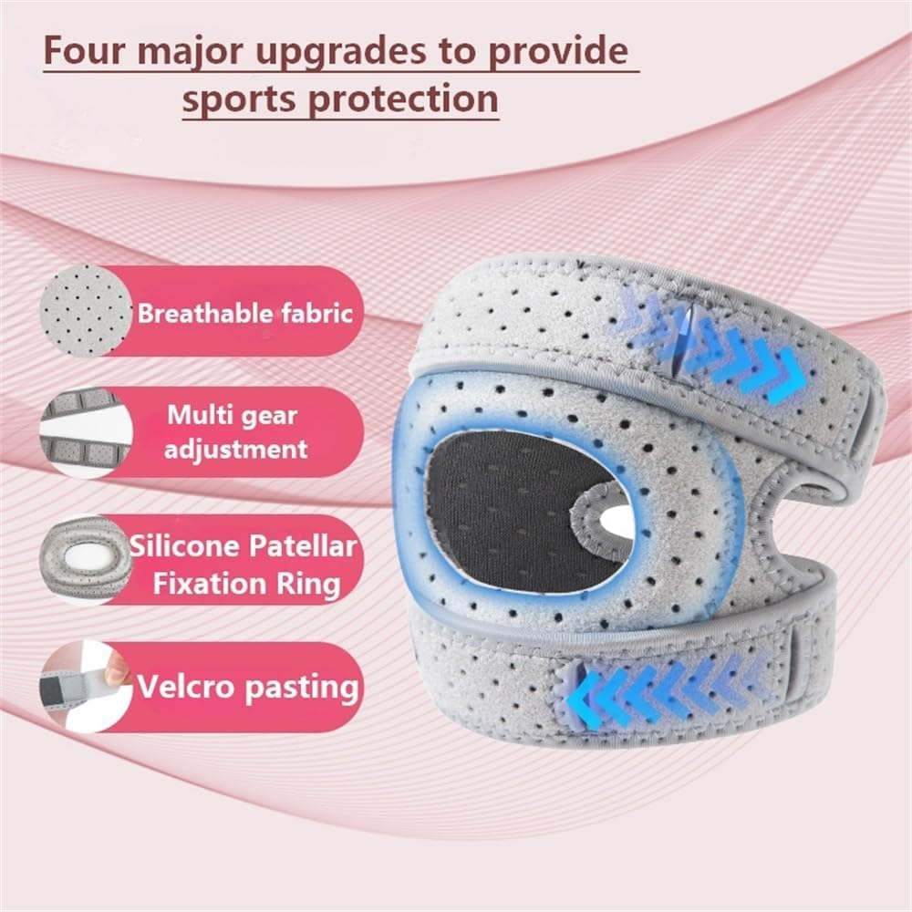 Knee Brace for Men, Brace & Elastic Knee Pads,Adjustable Leg Support, Adjustable Neoprene Knee Brace with Open-Patella Stabiliser Ring for Arthritic Pain Relief, Sports Injury Recovery, Protection Reinjury, Workout QFFAFAR image number 5