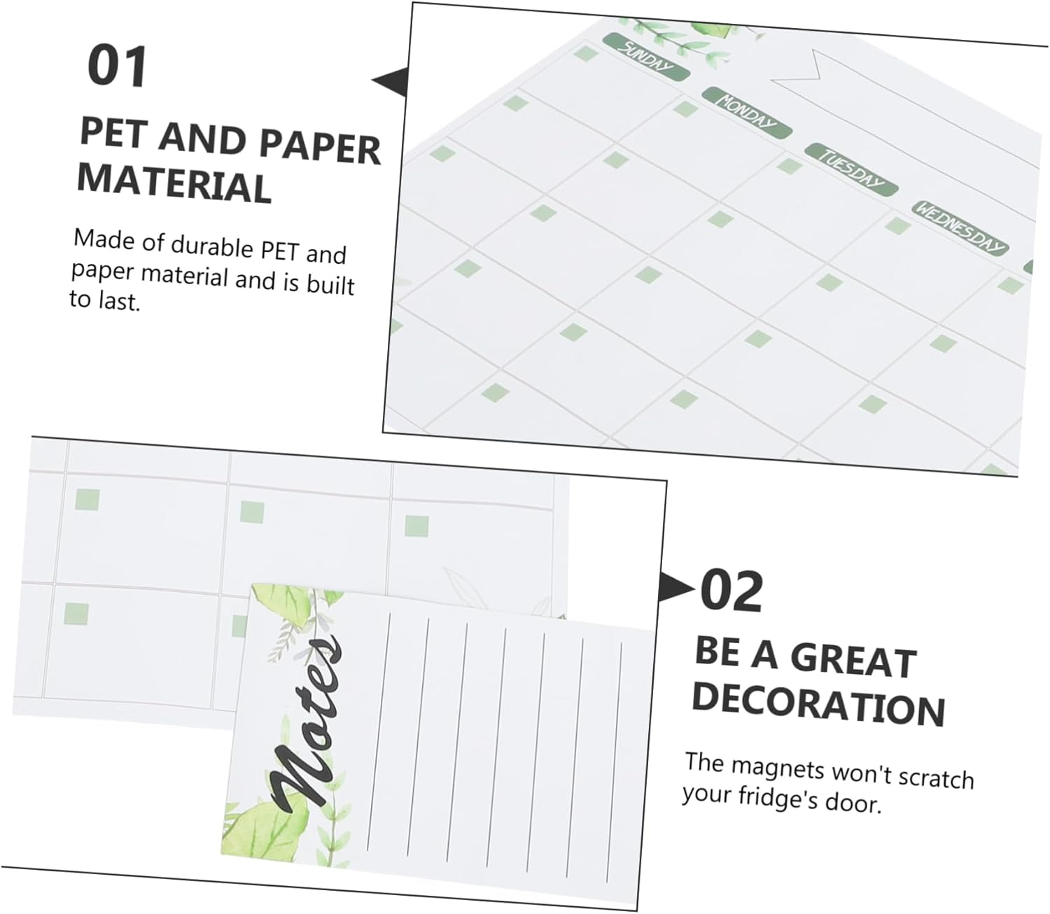 Parliky Fridge White Board Magnetic Message Board Refrigerator Planning Whiteboard Schedule Writing Calendar List Planning Whiteboard image number 2