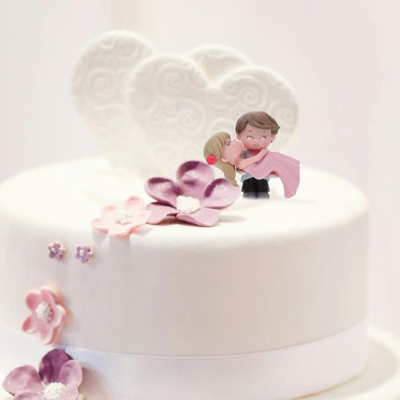 2 Pairs Princess Hug Couple Wedding Decorations Couple Figures Cake Ornament Princess Decor Birthday Cake Decorations Lover Mini Top Hat Small Ashtray Vinyl Bride, 7425GL5UK4UG187H33Y75U image number 6