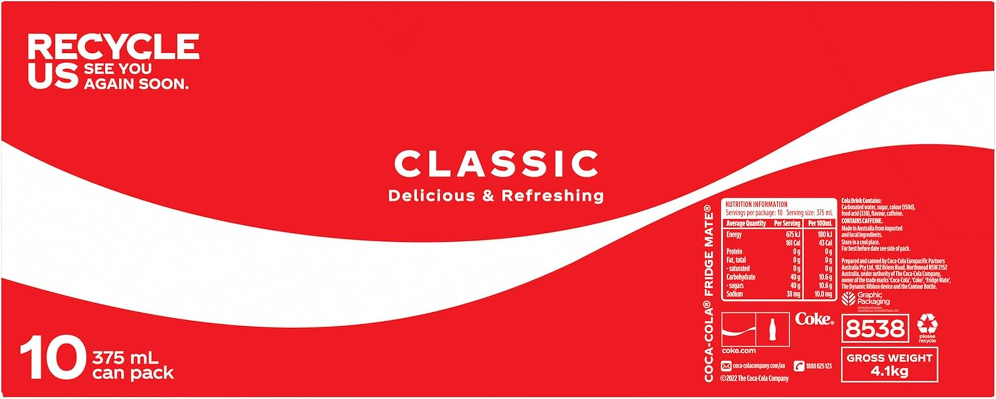 Coca-Cola Classic Soft Drink Multipack Cans 20 X 375 Ml (Packaging May Vary) image number 4