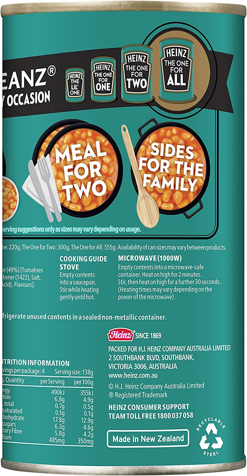 Heinz Beanz Baked Beans in Tomato Sauce Can 555G image number 2