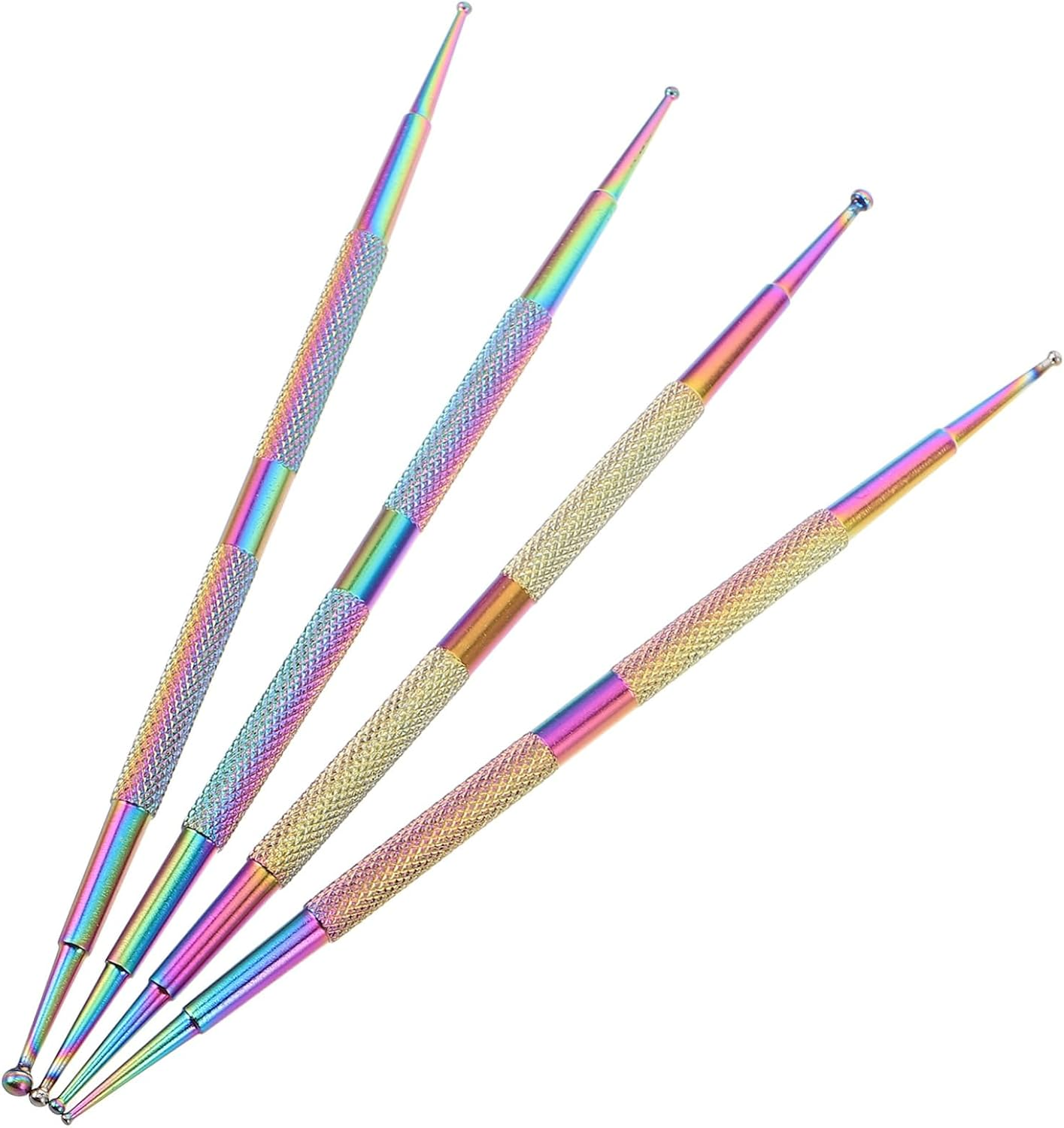 Gogogmee 4Pcs Metal Rhinestone Dotting Pen for Nail Art Diy Projects Rhinestones Picker Kit Accessories