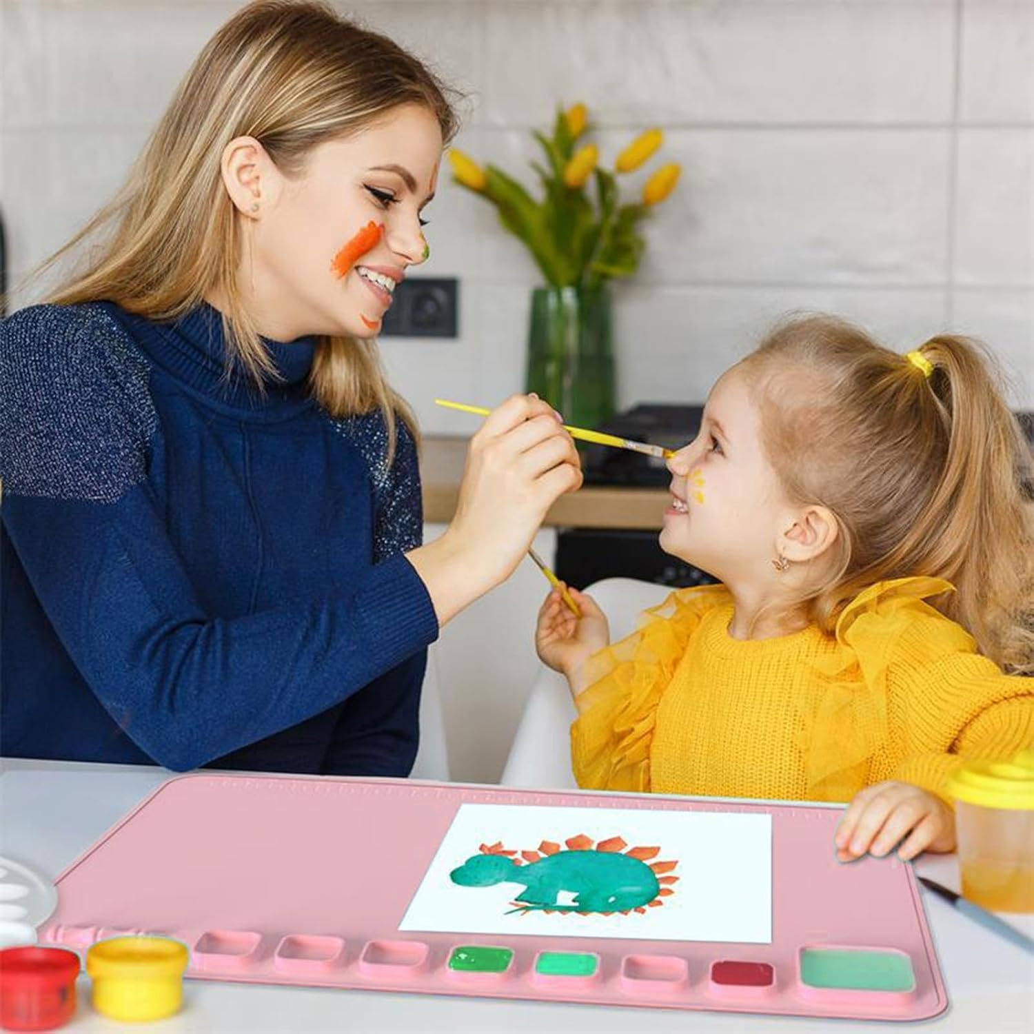 Silicone Mats for Crafts,23Inchx16Inch Heat Resistant Silicone Crafting Mat Nonstick Nonslip | No Fading Painting Supplies for Painting, Art, Clay, Resin Casting image number 2