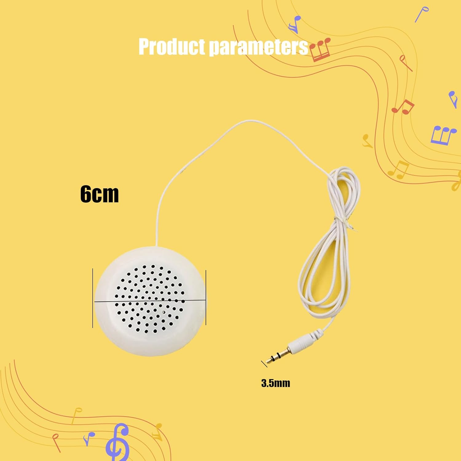 5 PCS Pillow Speaker,Pillow Speakers for Sleeping,3.5Mm Mini Speaker,Suitable for Mp3 Mobile Phone CD Portable Speaker image number 3