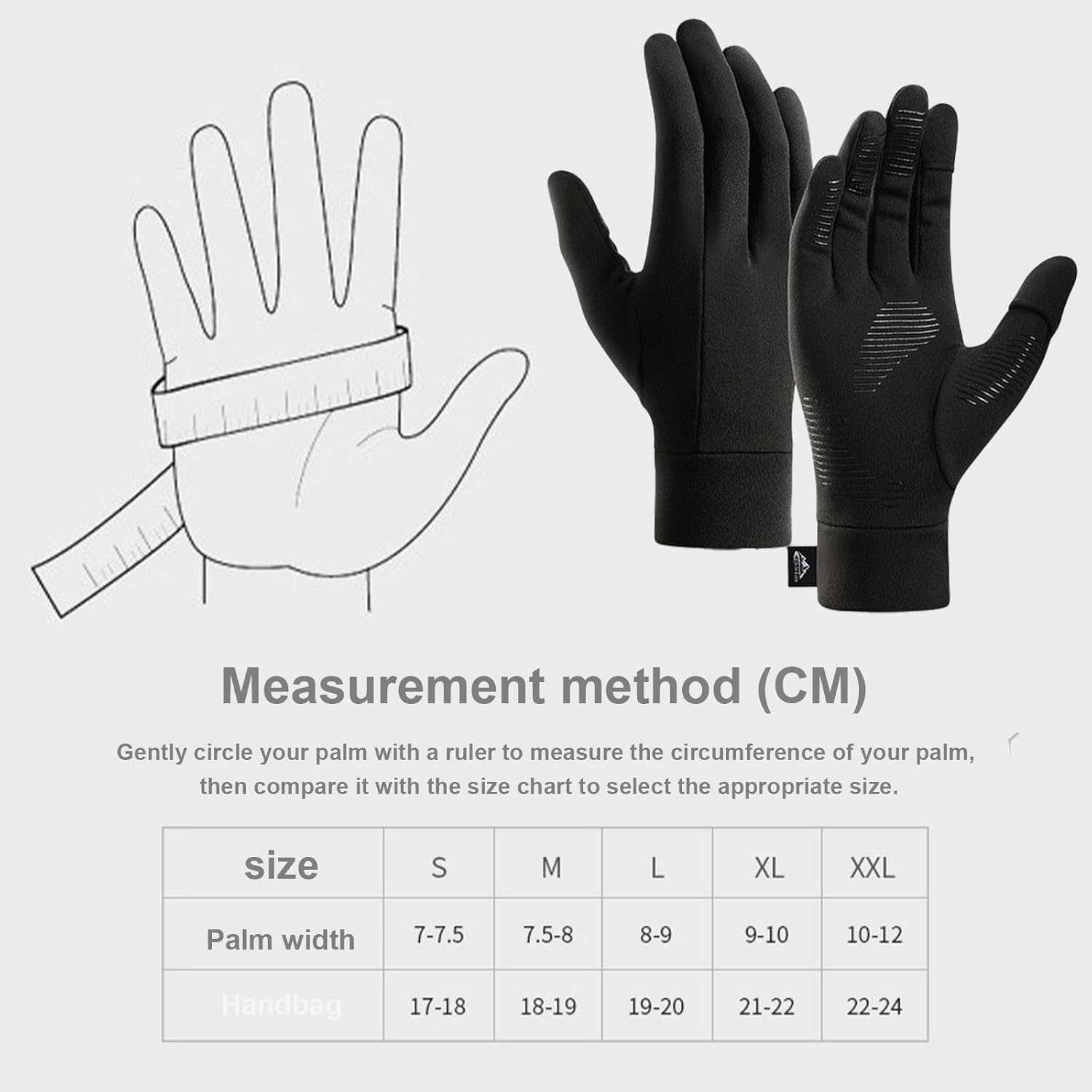 ZVCXOE Liner Gloves, Winter Liner Gloves for Men and Women, Thin & Lightweight Warm Non-Slip Cycling Gloves, Windproof，Perfect for Cycling, Biking,Running, Driving, Hiking, Walking image number 1
