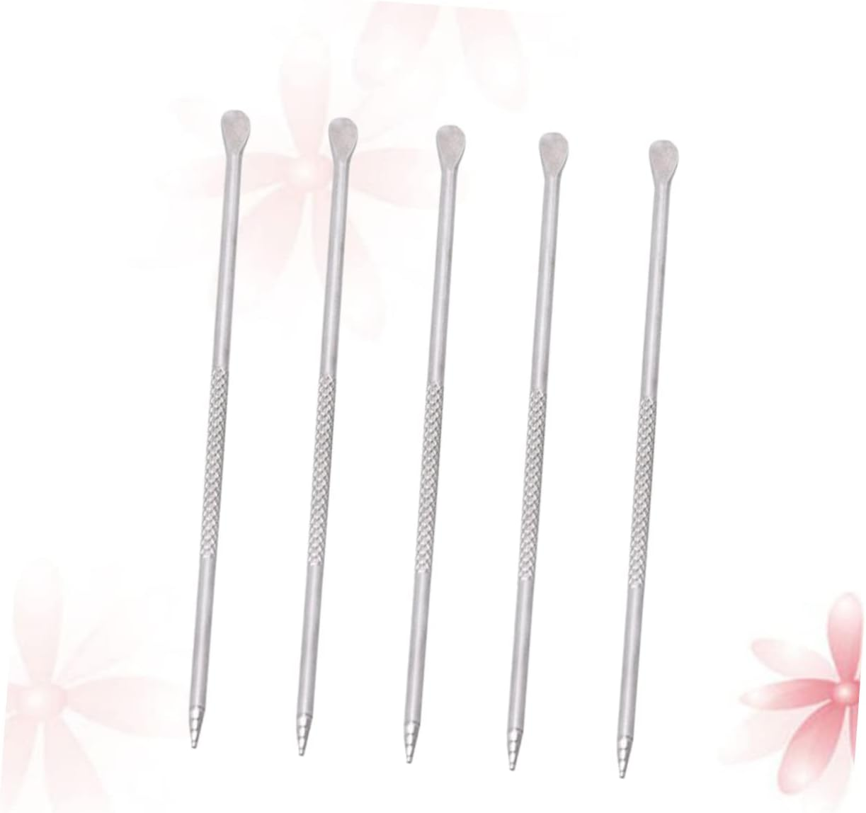 BUTIFULSIC 5Pcs Espresso Tool Fancy Pencils Coffee Art Pen DIY Tools Spatula Needle Cappuccino Art Pen Latte Art Tools Stainless Steel Scoop Latte Art Pen Pen Milk Tea Hook Flower image number 3