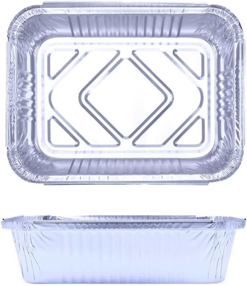 Leona Co 3/6/9-Pack Heavy Duty Aluminum Foil BBQ Trays - 25X19X7Cm Deep Square Foil Containers - Oven, Freezer & Grill Safe - Thick Gauge Disposable Roasting Pans for Cooking, Baking (3) image number 4